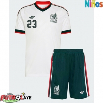 Camiseta México Jesus Gallardo #23 Visitante Equipación para niños Mundial 2026 manga corta (+ pantalones cortos)